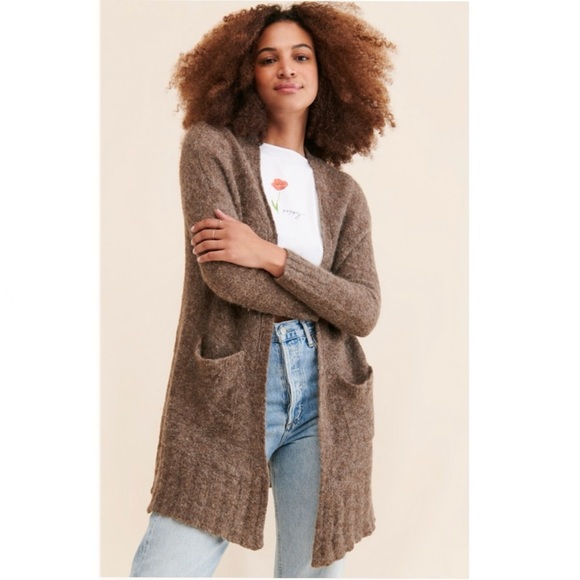 Anthropologie Goldie Alpaca Blend Longline Cardigan - Picture 3 of 7